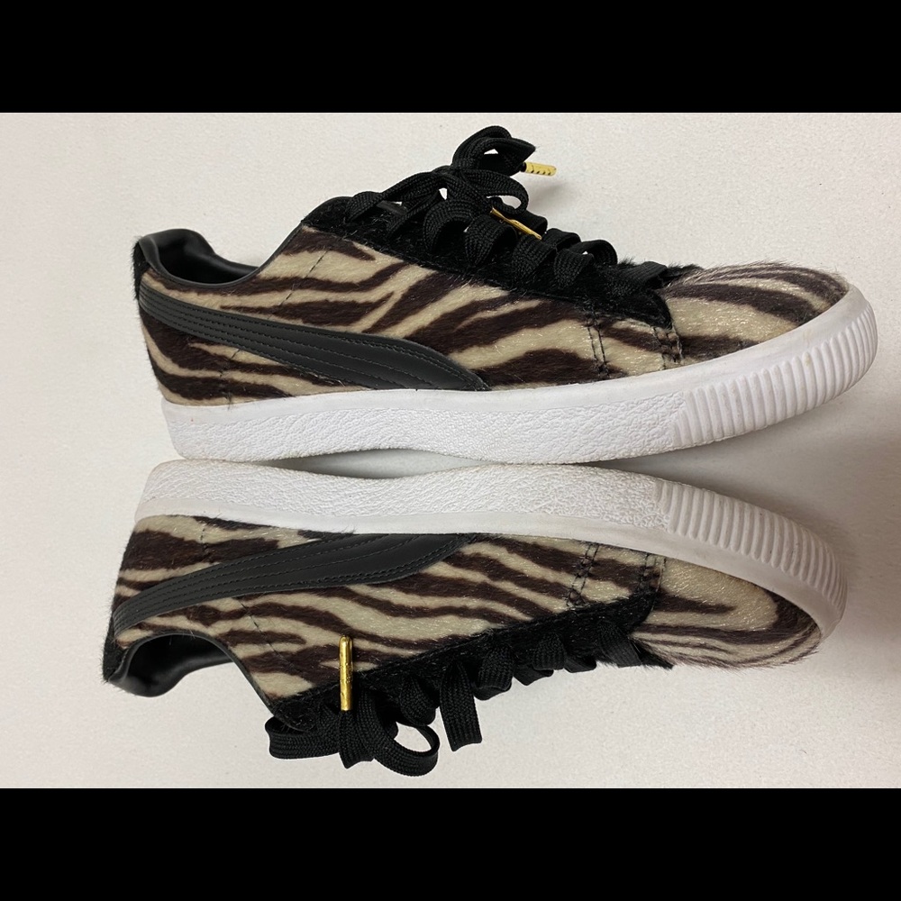 Puma Clyde zebra shoes men’s 7.5 women’s 9 - Picture 3 of 8